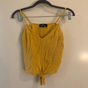 Yellow/Marigold Tie-Front Tank